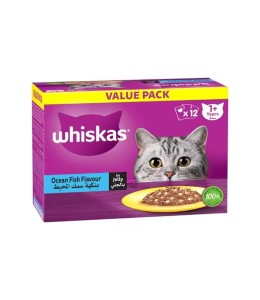 Whiskas Ocean Fish Wet Cat Food Value Pack 12X80G