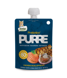 Dentalight Prebiotics+ PURRE creamy Treats For Cat -Chicken & Scallop 55g