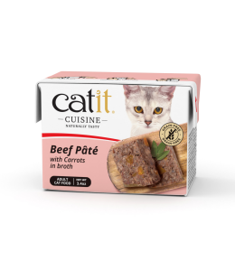 Catit Cuisine Beef Pate with Carrots, 95 g Tetra, 12pcs/box