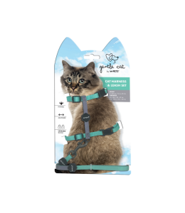 M-Pets Gentle Cat Harness & Leash Set Jade Green