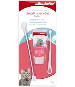 Bioline Cat Dental Care Set Cheese Flavor