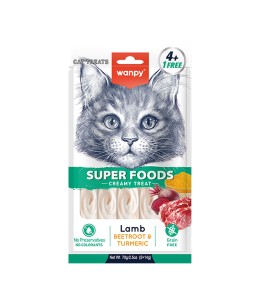 Wanpy Superfoods Creamy Treat For Cat Lamb With Beetroot & Turmeric 70g
