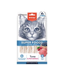 Wanpy Superfoods Creamy Treat For Cat Tuna With Super Berries 70g
