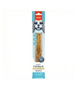 Wanpy Chewy 10" Chicken Jerky & Rawhide Twists 70g