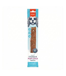 Wanpy Chewy 10" Chicken & Puff Sticks Twists 70g