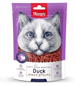 WANPY SOFT DUCK JERKY STRIPS FOR CAT