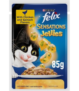 Purina Felix Sensation Cat Wet Food Chicken And Spinach Flavor 85g
