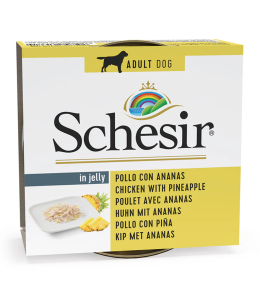 Schesir Dog Wet Food in Jelly Can-Chicken With Pineapple 150g
