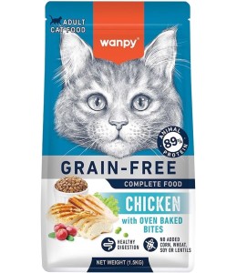 Wanpy Grain Free Complete Food For Adult Cat - Chicken Recipe - 1.5Kg