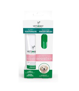 Vet'S Best Puppy Toothpaste With Silicon Finger Brush