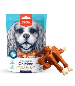 Wanpy Chicken Jerky & Calcium Bone Twists 100G