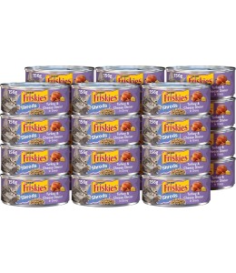 Purina Friskies Prime Fillet Cat Wet Food Turkey & Cheese 55oz - Pack of 24