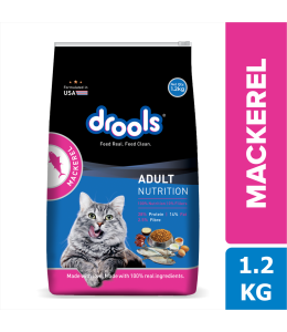 Drools Cat Adult Mackerl Dry Cat Food 1.2kg
