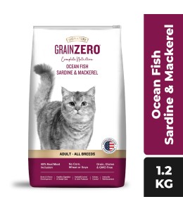 Signature Grain Zero Ocean Fish, Sardine, and Mackerel Adult Dry Cat Food 1.2kg