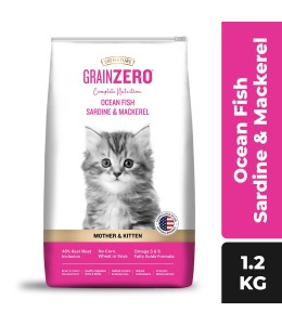 Signature Grain Zero Ocean Fish, Sardine, and Mackerel Kitten Dry Cat Food 1.2kg