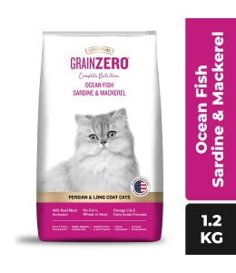 Signature Grain Zero Ocean Fish, Sardine, and Mackerel Persian Dry Cat Food 1.2kg