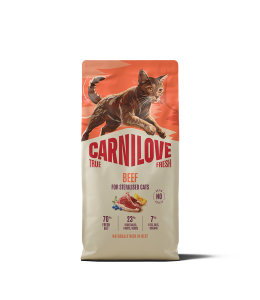 Carnilove True Fresh Beef for Sterilised Adult All Breeds Dry Cat Food 6kg