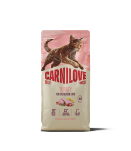 Carnilove True Fresh Turkey for Sterilised Adult All Breeds Dry Cat Food 6kg