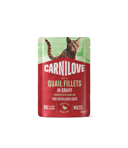 Carnilove Quail enriched with Dandelion for Sterilized Cats Wet Food Pouches - 85g
