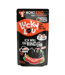 Lucky Lou SuperMono Beef Wet Cat Food (125 g)