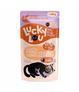 Lucky Lou Lifestage Adult Poultry & Salmon Wet Cat Food (125 g)