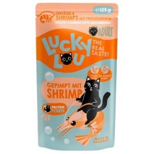 Lucky Lou Lifestage Adult Poultry & Shrimps Wet Cat Food (125 g)