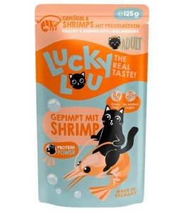 Lucky Lou Lifestage Adult Poultry & Shrimps Wet Cat Food (125 g)