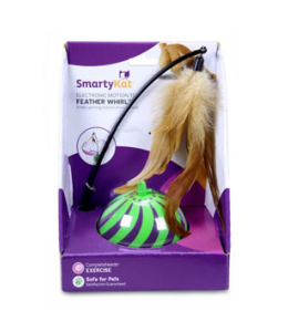 Smartykat® Feather Whirl™ Electronic Motion Ball Cat Toy