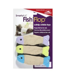 Smartykat® Fish Flop™ Set Of 3 Crinkle Catnip Toys