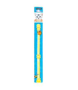 Dogness Nylon Cat Collar-Light Yellow with Floral Design