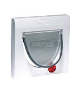 PetSafe Manual 4 Way Locking Classic Cat Flap - White with Tunnel