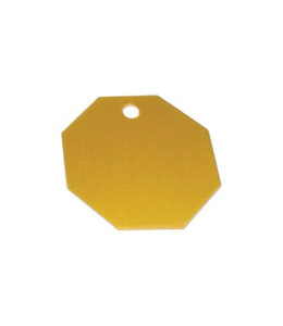 Imarc Pet Tag Stop Sign Octagon Small Gold