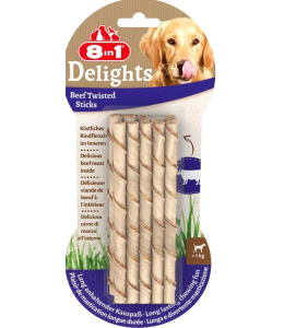 8in1 Delights Beef Twisted 10Sticks