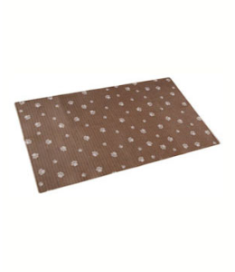 Dry Mate Pet Place Mate Dogs/Cats Brown Stripe/ Tan Paw 12 X 20 Inches