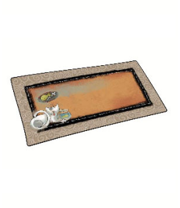Dry Mate Cat Place Mates Tan Swirl Fish Kitty 12 X 20 Inches