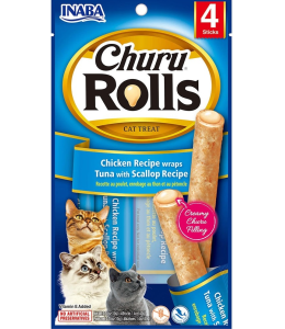 Inaba Churu Chicken Recipe Wraps Tuna With Scallop Recipe 40g/4 Sticks Per Pack