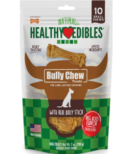 Nylabone Healthy Edibles Bully Bones 10 Count Pouch Small