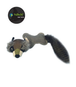 Nutrapet Racoon Small Tail Dog Toy