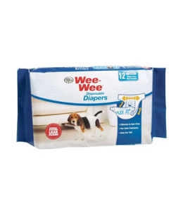 Four Paws Wee-Wee Disposable Diapers, 12 Pack Medium