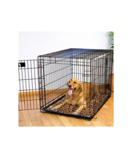 Dry Mate Brown Stripe  Tan Paw Dog Crate Mat 27 x 42cm