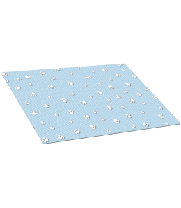 Dry Mate Blue Paw Stripe Dog Crate Mat 15 X 22 inches