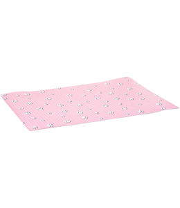 Dry Mate Pink Paw Stripe Dog Crate Mat 15 X 22 inches