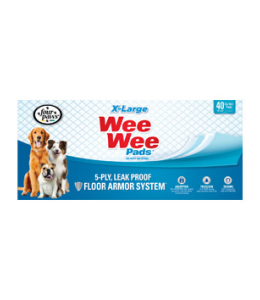 Four Paws Wee-Wee Pads, X-lg Pad, 40 Pack