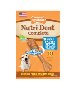 Nylabone Nutri Dent Complete Adult Filet Mignon Large 10ct