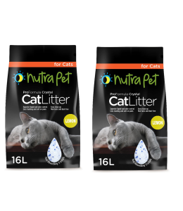 Nutrapet Cat Litter Silica Gel 16L- Lemon Scent-BOX OF 2