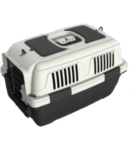 Nutrapet Dog and Cat Carrier Box Closed Top Dark Grey L55CmsX W33Cms X H30 Cms