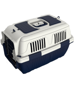 Nutrapet Dog Cat Carrier Box Closed Top Drak Blue L63Cms X W41Cms X H40 Cms