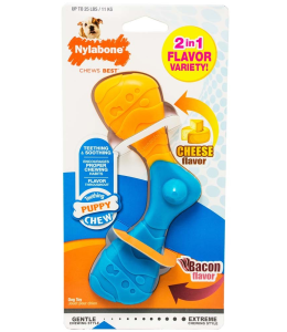 Nylabone Puppy Boomerang Chew, Bacon Cheese flavor Small