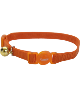Coastal 3 and SafeCat Nylon Breakaway Collar Sunset Orange