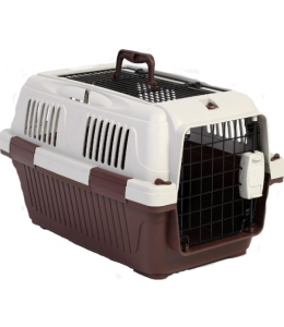 Nutrapet Dog and Cat Carrier Open Grill Top Dark Red Box L63Cms X W41Cms X H40 Cms